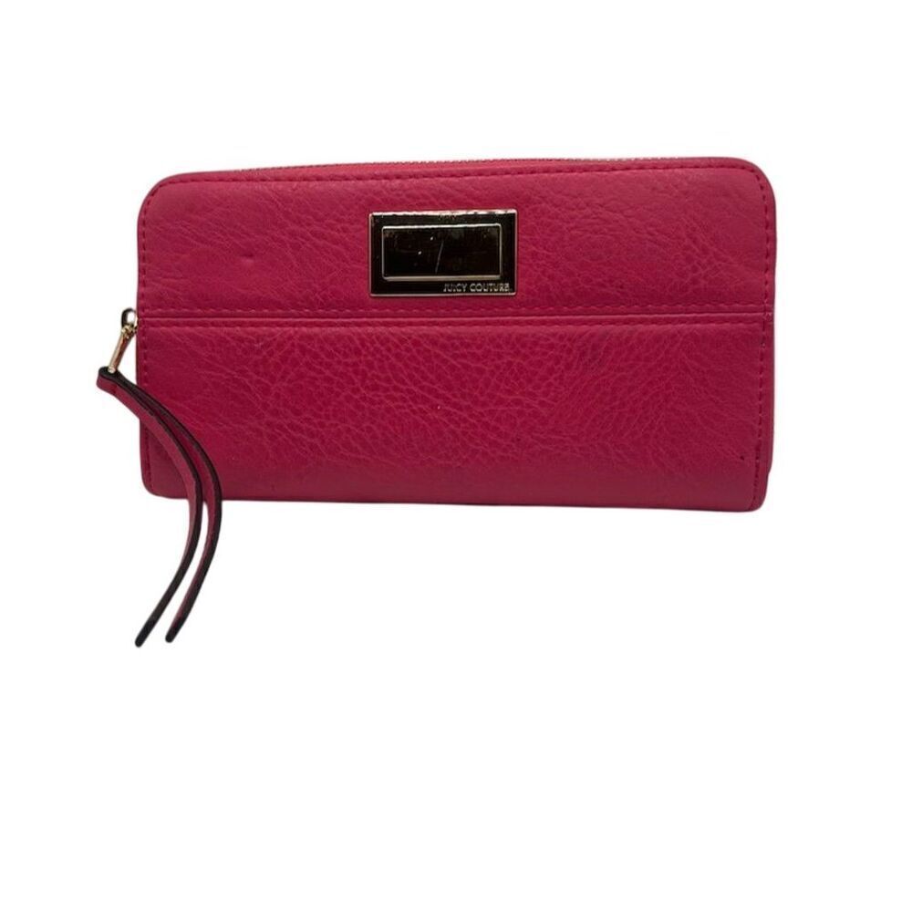 Juicy Couture Women's Zip-Around Wallet Pink Leather OS - Picture 1 of 3
